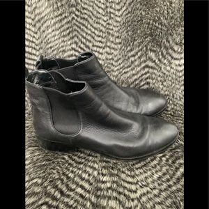 COLE HAAN BLACK LEATHER ANKLE BOOTS SIZE 10